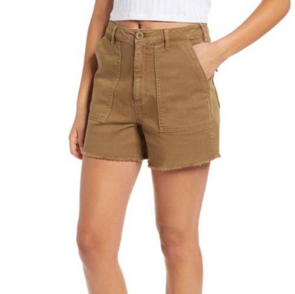 Tinsel High Rise Military Olive Shorts Two Front/Two Back Pockets - Picture 1 of 6